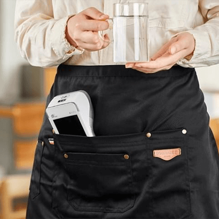A920 pro in waitstaff apron pocket